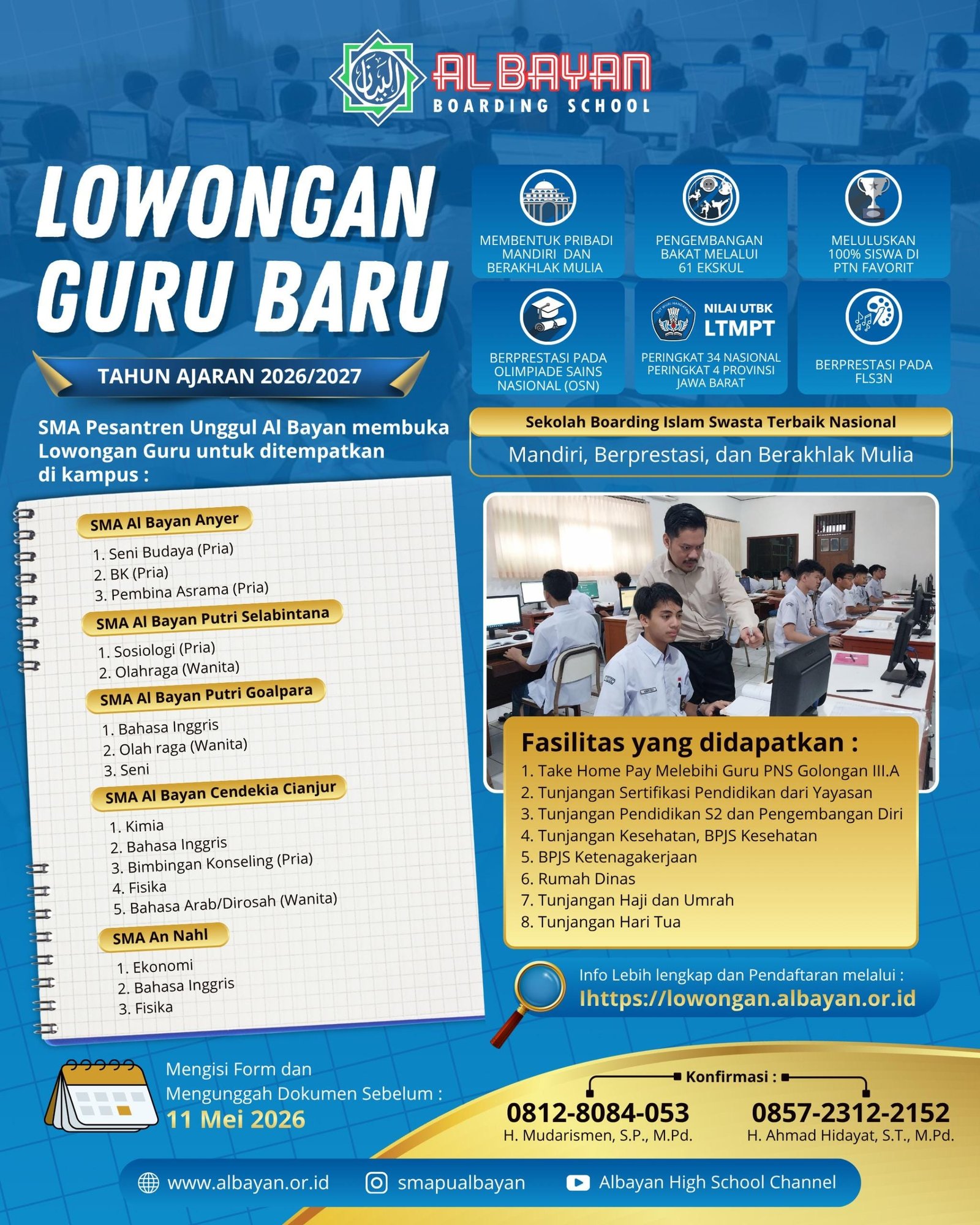 poster lowongan guru baru 2026